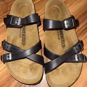 LIKE NEW: Black Franca Birkenstock WOMEN Size 8 Narrow EU 39